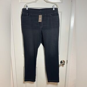JILL Pure Jill Sz L grey Cotton‎ Stretch Pull On Pants Pockets
EUC